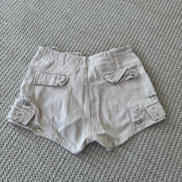 Carmar Tan distressed khaki shorts - Picture 4 of 5